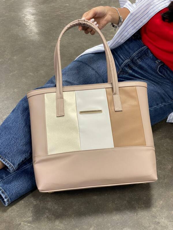 Bolsa Colores Neutros C Rectángulos Mod. 23 9051