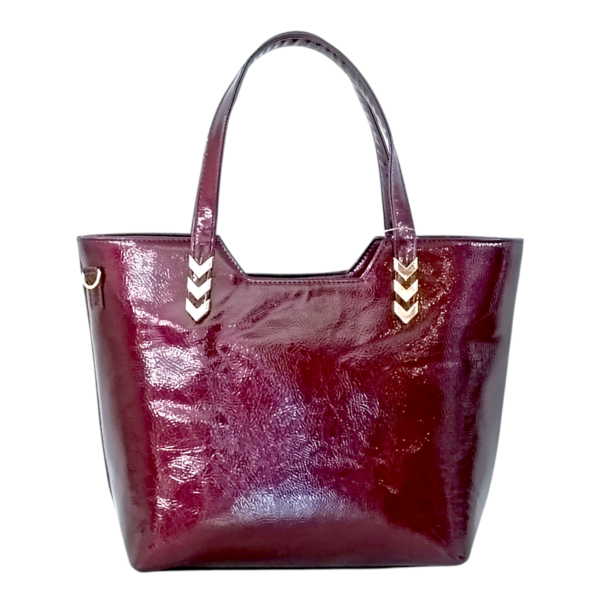 Bolso Grande Charol Ruga Vino Mod. 24 8006 - Image 2