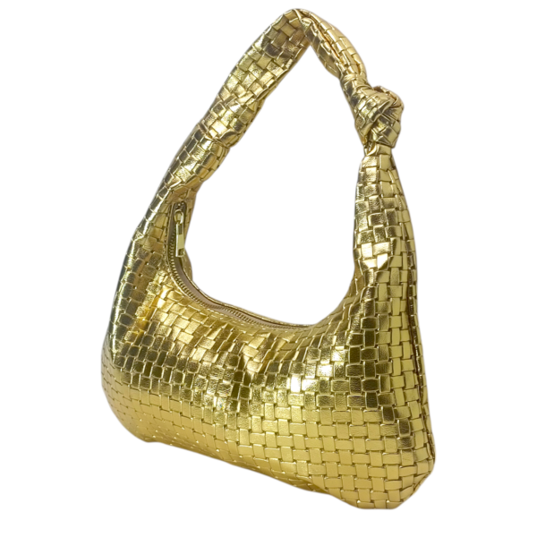 Bolsa Tejida de Mano color Oro Mod. 10 0210 - Image 3