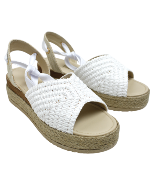Alpargata de Yute en color Blanco Mod. 04 0600