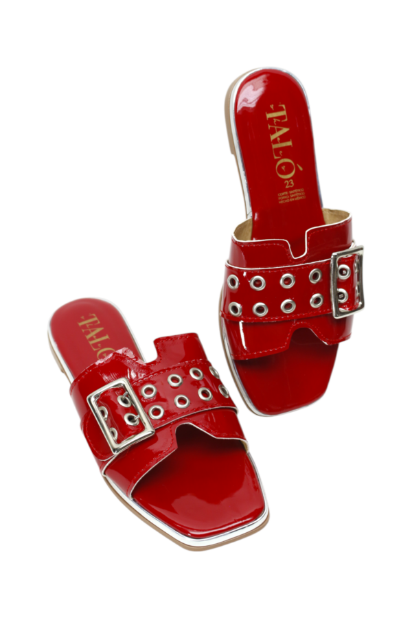 Sandalias Rojas con Hebilla Mod. 18 0350 - Image 3