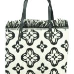 Bolsa con Flores Blanco y Negro Mod. 10 BP132 - Image 2