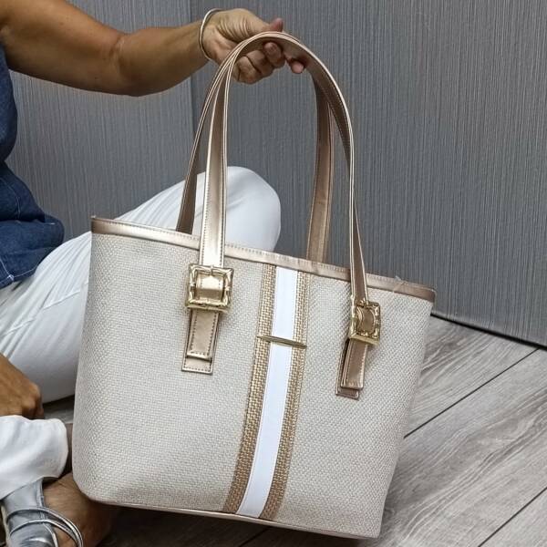 Bolsa Lino Beige Tejido Mod. 23 9052