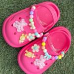Sandalias Infantiles Fucsia con Cuentitas Mod. 102 2650