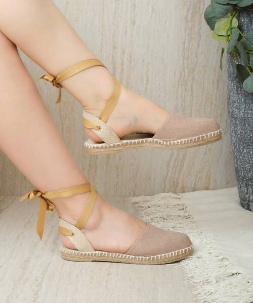 Alpargata Curry Beige con Listones Mod. 04 0103