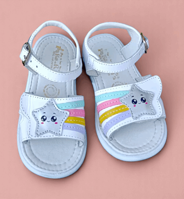 Sandalias Infantiles Blancas de Estrella Mod. 26 3291