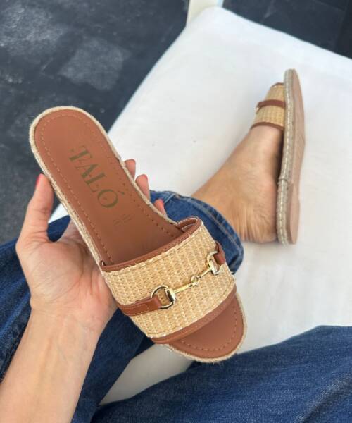 Sandalias Tan de Rattan con Yute Mod. 44 0302