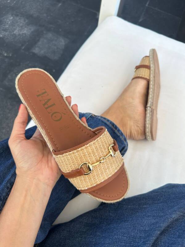 Sandalias Tan de Rattan con Yute Mod. 44 0302