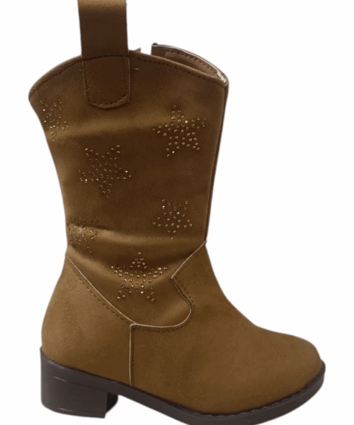 Bota Vaquera Infantil en Color Camel Mod. 102 0571