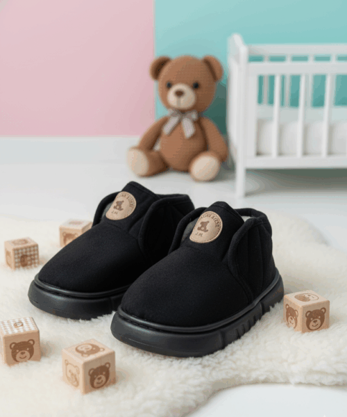 Pantuflas Negro Infantiles Tipo Botita Súper Suaves MOD.026 0281
