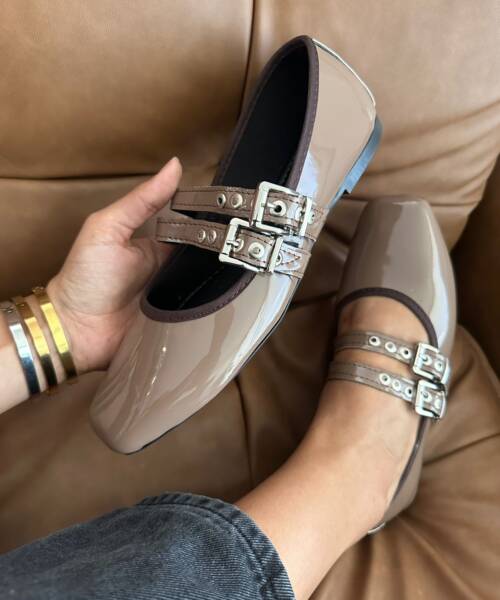 Valerinas doble Hebilla Charol Venado Mod. 04 0904