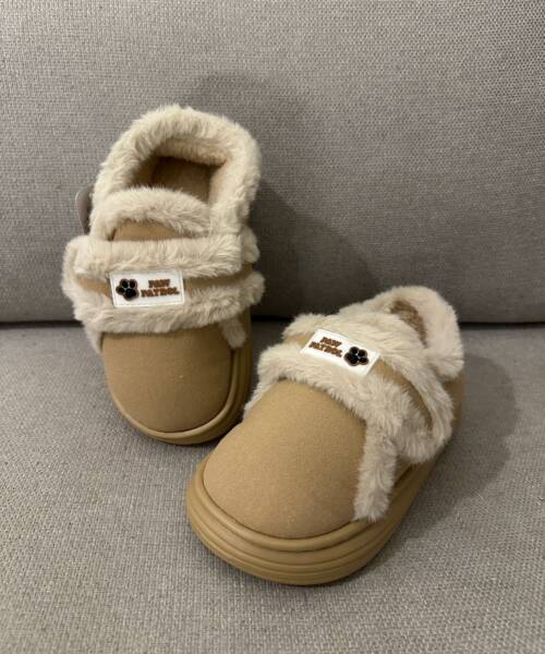 Pantufla Botita Beige Infantil Mod. 102 4106