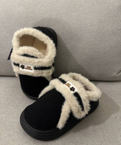 Pantufla Botita Negra Infantil Mod. 102 4106