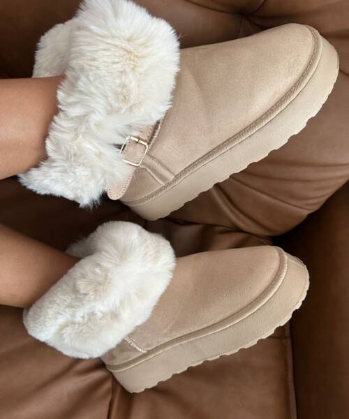 Botas Beige de Invierno para Dama Mod. 11 1302