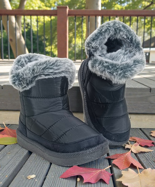Botitas Infantiles Negras con Peluche Mod. 26 0003