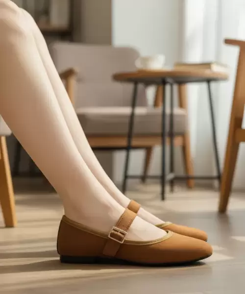 Valerina Durazno Melle con Hebilla Dorada Mod. 04 0910*