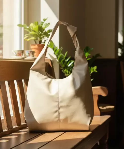 Bolso Hobo efecto Piel en color Beige Mod. 06 1020