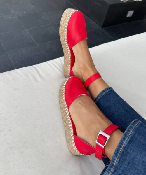 Alpargata Roja con Suela de Yute Mod. 44 0521