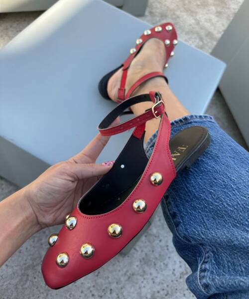 Valerinas en Color Rojo con Estoperoles Mod. 04 0917