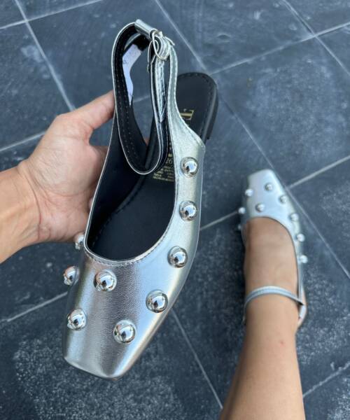 Valerinas en Color Plata con Estoperoles Mod. 04 0917