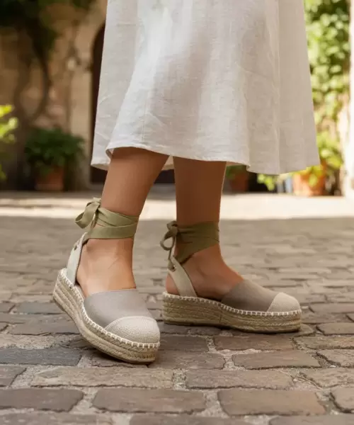 Alpargata Curry Beige con Puntera Mod. 04 0800