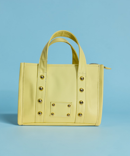 Bolso Amarillo con Remaches Dorados Mod. 23 7000