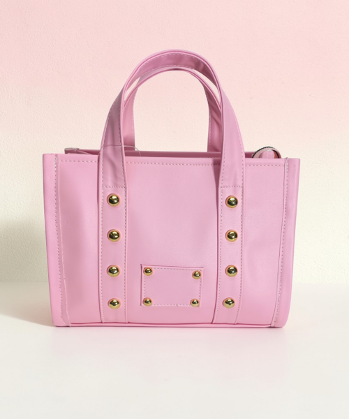 Bolso Rosa con Remaches Dorados Mod. 23 7000