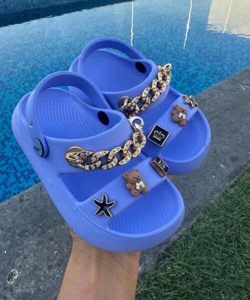 Sandalias de Plástico Azules para Niñas Mod. 26 0130