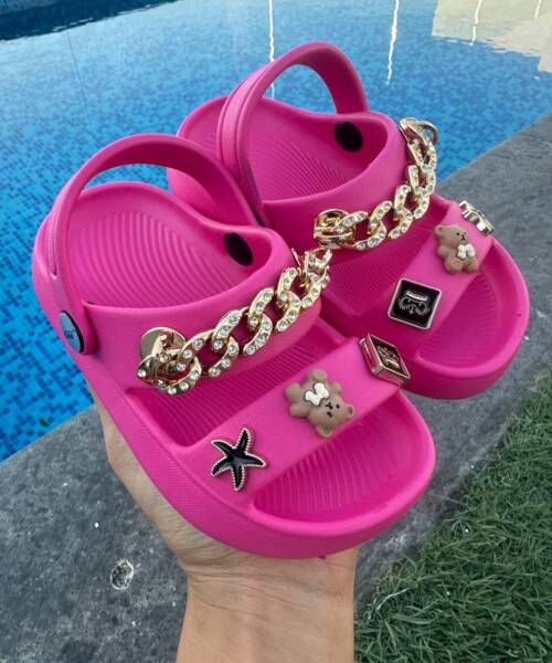 Sandalias de Plástico Fucsias para Niñas Mod. 26 0130