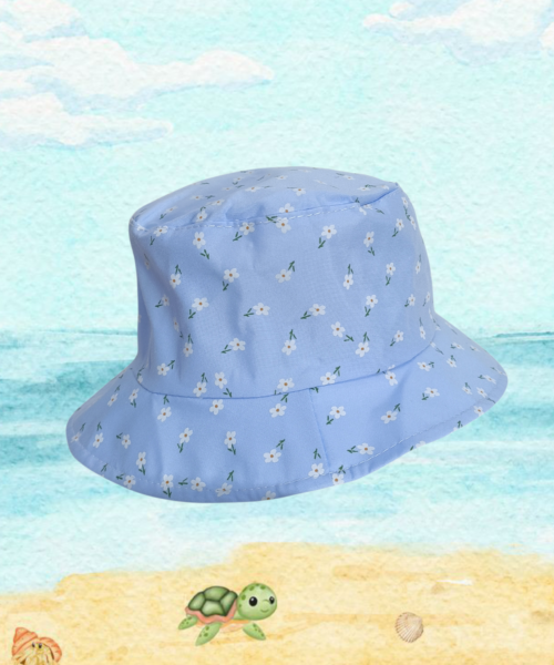 Sombrero Infantil Bucket Azul Flores Mod. 10 1055