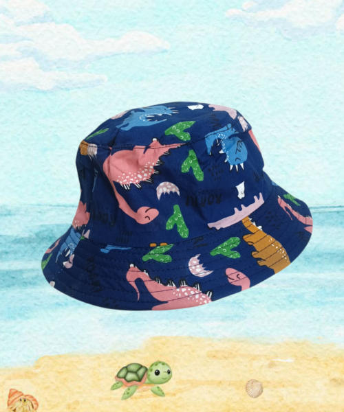 Sombrero Infantil Bucket Azul Dinosaurios Mod. 10 1055