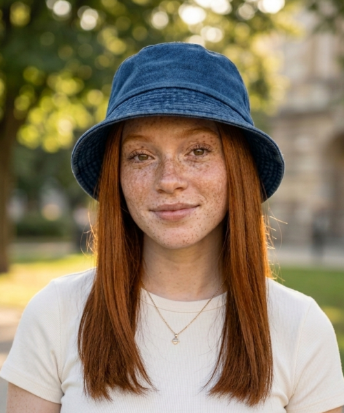 Sombreros Bucket de Mezclilla Azul Oscuro Mod. 10 0529