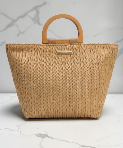 Bolsa Casual de Yute con Asa de Madera Mod. 10 4007