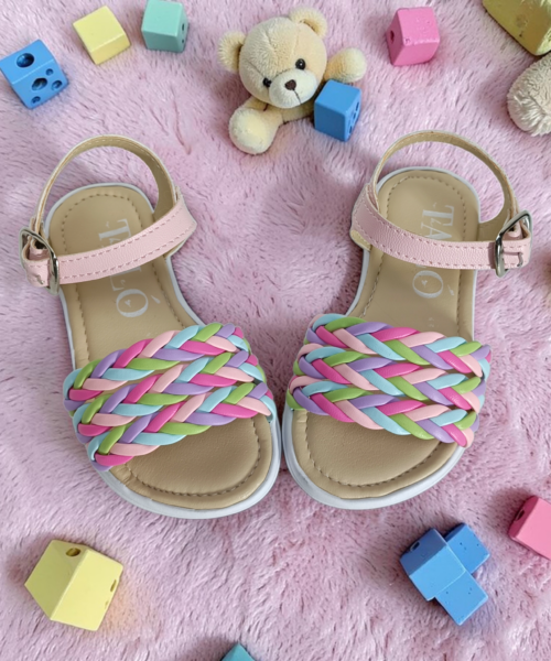 Huarache Trenza Colores para Niña Mod. 14 0200