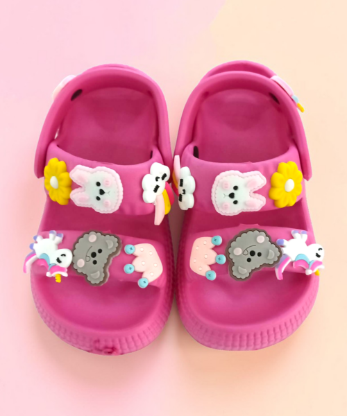 Sandalias de Plástico con Pines Rosa Infantil Mod. 26 8850