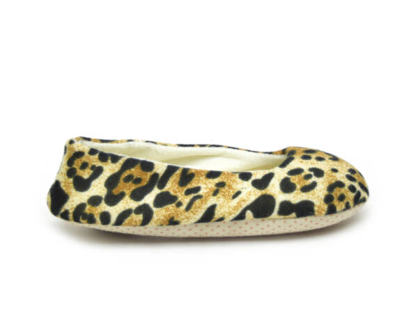 Pantufla Calcetín Leopardo Claro