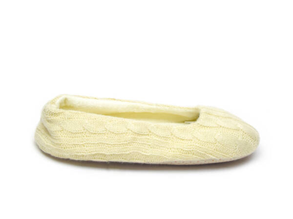 Pantufla Calcetín Tejido Beige