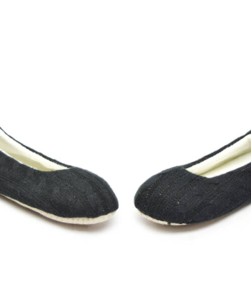 Pantuflas Calcetín Tejido Negro