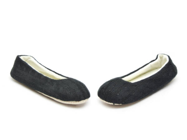 Pantuflas Calcetín Tejido Negro