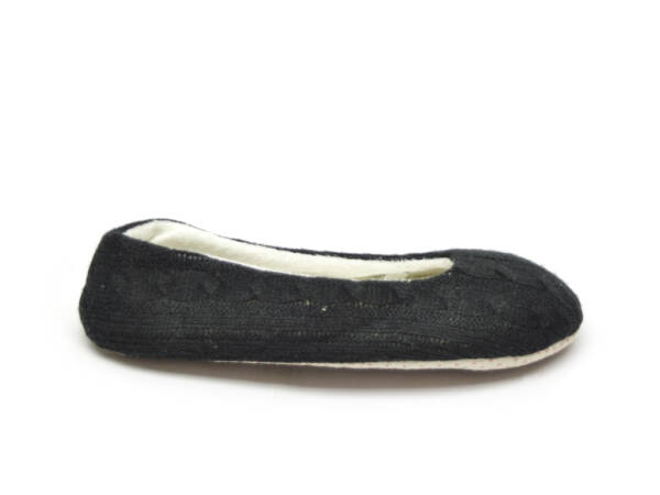 Pantufla Calcetín Tejido Negro