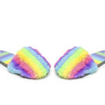 Pantuflas Peluche Arcoiris