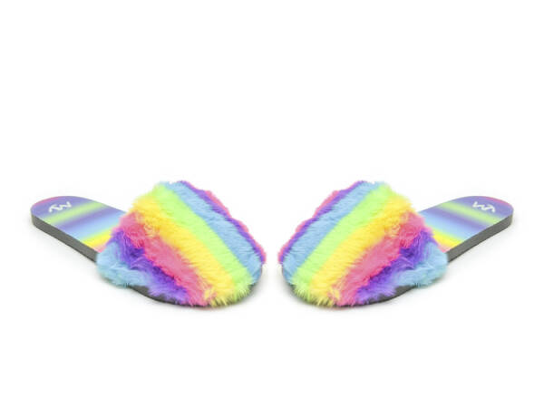 Pantuflas Peluche Arcoiris