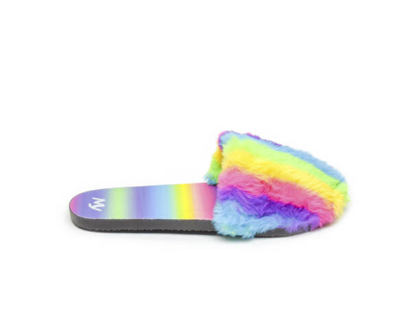 Pantuflas Peluche Arcoiris 30 0110