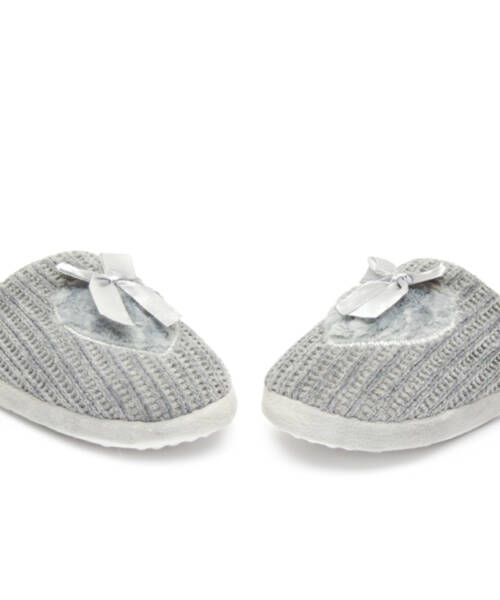 Pantuflas Infantil Tejidas Gris