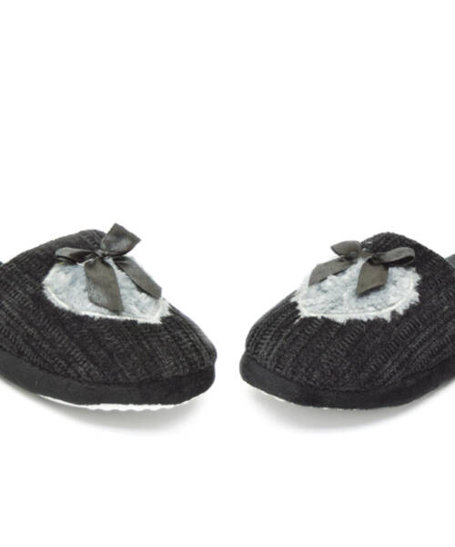 Pantuflas Infantil Tejidas Negro