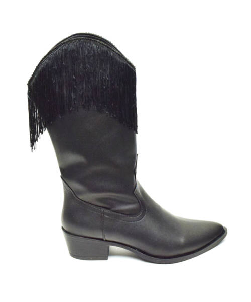 Cowboy Boot Negro Barbas mod 32 0427l