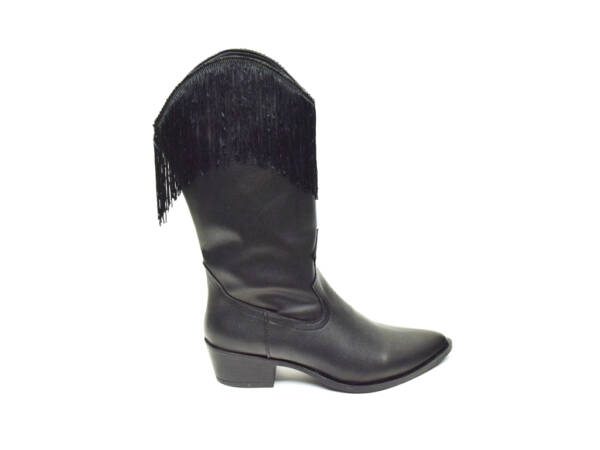 Cowboy Boot Negro Barbas mod 32 0427l