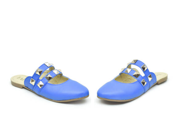 Mules Azul Electrico Estoperoles mod 18 0310