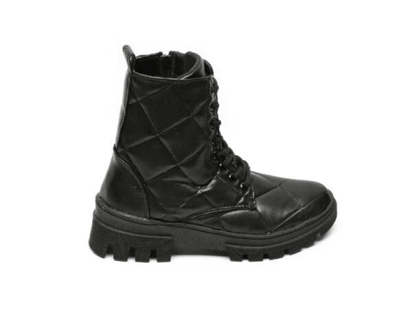 Botas Combat Bollón Negro 0971 Perfil